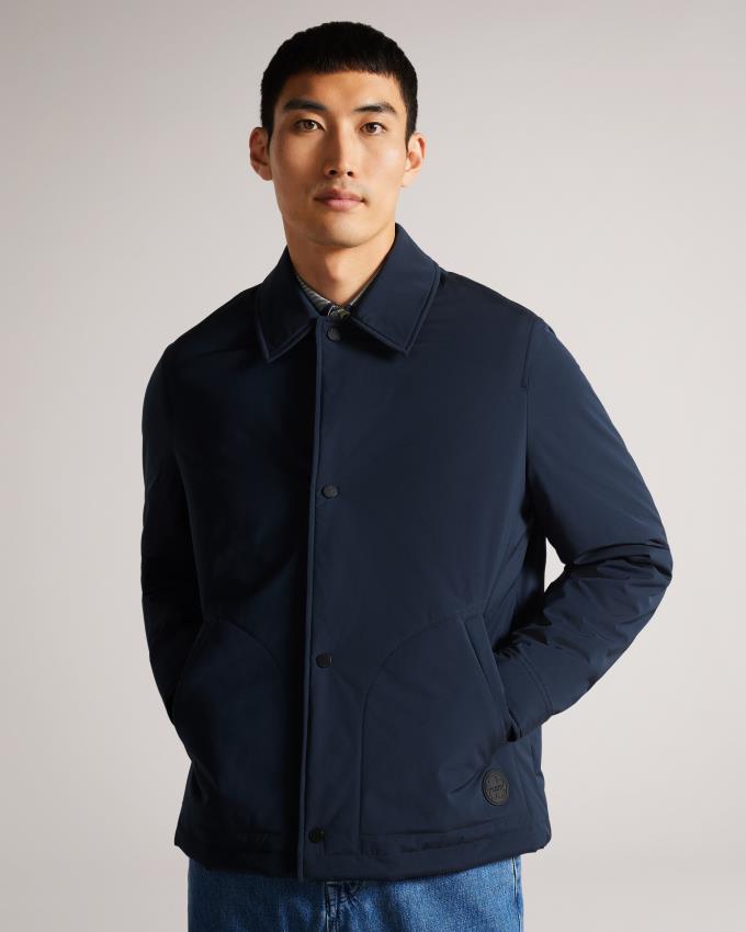 Veste Ted Baker Showerproof Wadded Coach Bleu Marine Homme | NPH-01329857